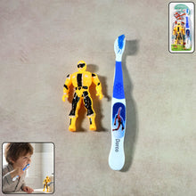 Kids Toothbrush Set with Cartoon Robot Toy - justgrabit.in | Just Grab It
