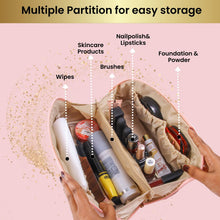 Portable Multi - Compartment Makeup & Toiletry Organizer Pouch (1 Pc) - justgrabit.in | Just Grab It