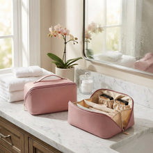 Portable Multi - Compartment Makeup & Toiletry Organizer Pouch (1 Pc) - justgrabit.in | Just Grab It