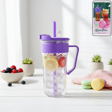Kiddie Style Plastic Tumbler with Straw and Handle (500 ML Approx) - justgrabit.in | Just Grab It