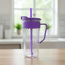 Kiddie Style Plastic Tumbler with Straw and Handle (500 ML Approx) - justgrabit.in | Just Grab It