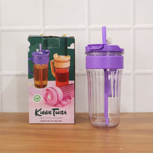 Kiddie Style Plastic Tumbler with Straw and Handle (500 ML Approx) - justgrabit.in | Just Grab It