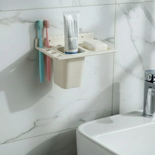 3in1 Wall Mounted Multi - Compartment Toothbrush & Soap Holder with Cup (1 Pc) - Justgrabit Inc.