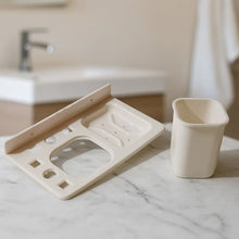 3in1 Wall Mounted Multi - Compartment Toothbrush & Soap Holder with Cup (1 Pc) - Justgrabit Inc.