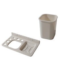 3in1 Wall Mounted Multi - Compartment Toothbrush & Soap Holder with Cup (1 Pc) - Justgrabit Inc.