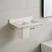 3in1 Wall Mounted Multi - Compartment Toothbrush & Soap Holder with Cup (1 Pc) - Justgrabit Inc.