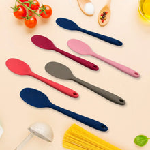 Multipurpose Silicone Spoon, Silicone Basting Spoon Non - Stick Kitchen Utensils Household Gadgets Heat - Resistant Non Stick Spoons Kitchen Cookware Items For Cooking and Baking (6 Pcs Set) - justgrabit.in | Just Grab It