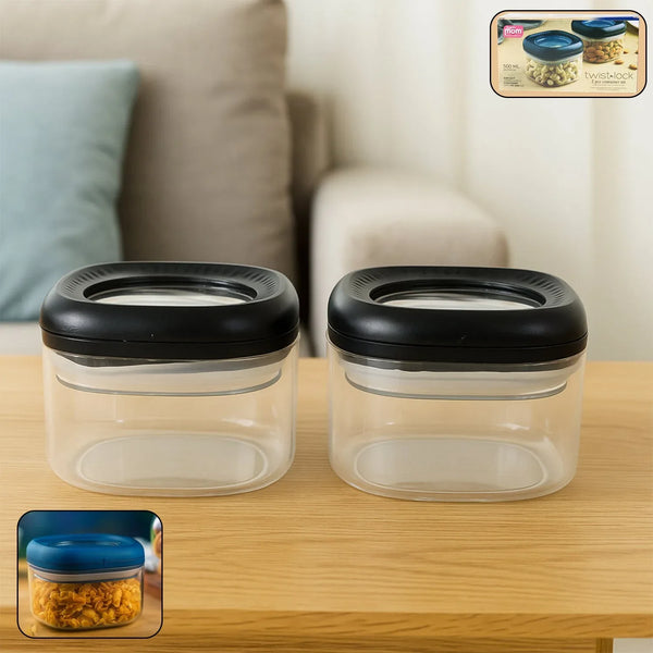 Supermom Plastic Twist & Lock Storage Container Set (500ML / 2 Pc ) - Justgrabit Inc.