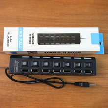 USB Splitter Multi Port USB 2.0 Hub, 7 Port with Independent On/Off Switch and LED Indicators USB A Port Data Hub, Suitable for PC Computer Keyboard Laptop Mobile HDD, Flash Drive Etc - Justgrabit Inc.