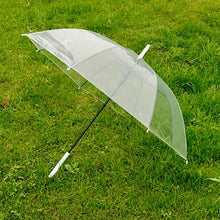 Premium Transparent Dome Umbrella with Curved Handle (1 Pc) - justgrabit.in | Just Grab It