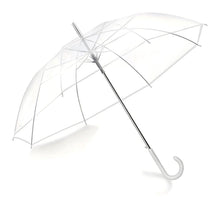 Premium Transparent Dome Umbrella with Curved Handle (1 Pc) - justgrabit.in | Just Grab It