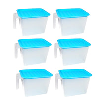 Air Tight Unbreakable Big Size 1100 ml Square Shape Kitchen Storage Container (Set of 6) - Justgrabit Inc.