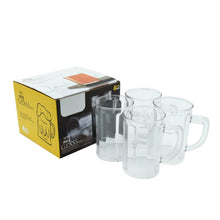 Unbreakable Drinking Plastic Type Glass Set, Beer Mug, Set of 4 PCs, Transparent - Justgrabit Inc.