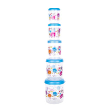 Plastic Transparent Container Air Tight Dabba Set (3000ml, 2000ml, 1000ml, 750ml, 500ml) - Justgrabit Inc.