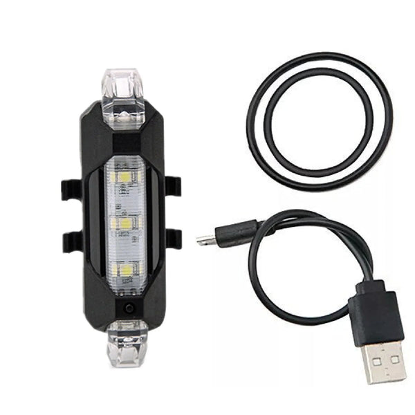 Rechargeable Bicycle Front Waterproof LED Light (White) - Justgrabit Inc.