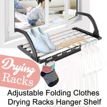 Adjustable Folding Clothes Drying Racks Hanger Shelf - Justgrabit Inc.