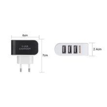 Triple USB 3 Port Wall AC Adapter Charger for Mobile Phone (1Pc Only) - Justgrabit Inc.