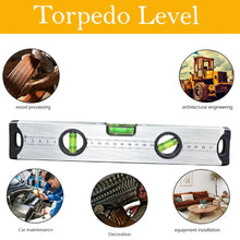 28 cm Aluminum Alloy Magnetic Torpedo Level Metric Rulers - Justgrabit Inc.