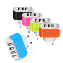 Triple USB 3 Port Wall AC Adapter Charger for Mobile Phone (1Pc Only) - Justgrabit Inc.