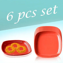 Microwave Safe Quarter Plates Square 6 Pcs, - Justgrabit Inc.
