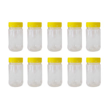NNEDSZ 10x 500g Plastic Honey Jars + Lids - Round Clear Food Grade Packaging Containers - justgrabit.in | Just Grab It