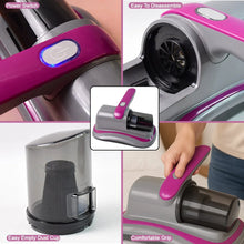 Powerful Suction Portable Handheld Vacuum Cleaner - Low Noise Vacuum Cleaner for Bed - Cordless Vacuum Cleaner for Car Seat Crevices Pillows, Mattresses, Sofas Wireless Anti Dust and Mite Cleaner - Justgrabit Inc.