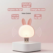 Cute USB Rabbit Night Light with Sound / Voice Activation - justgrabit.in | Just Grab It