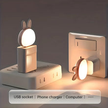 Cute USB Rabbit Night Light with Sound / Voice Activation - justgrabit.in | Just Grab It