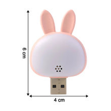 Cute USB Rabbit Night Light with Sound / Voice Activation - justgrabit.in | Just Grab It