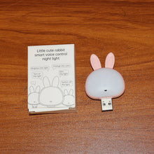 Cute USB Rabbit Night Light with Sound / Voice Activation - justgrabit.in | Just Grab It