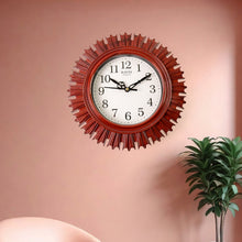 Wooden Look Round Wall Clock – Battery Operated Easy - to - Read Design for Home/Office - justgrabit.in | Just Grab It