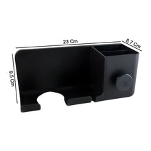 Wall Mounted Hair Dryer Holder with Multipurpose Organizer Shelf and Hook - justgrabit.in | Just Grab It