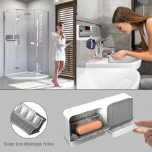 Wall Mounted 4 - Compartment Bathroom Storage & Soap Holder - justgrabit.in | Just Grab It