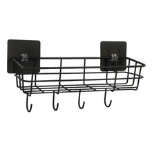 Heavy - Duty Self - Adhesive Wall Storage Baskets with Hooks (Pack of 2) - justgrabit.in | Just Grab It