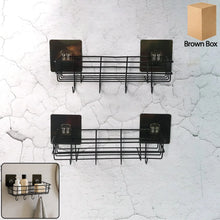 Heavy - Duty Self - Adhesive Wall Storage Baskets with Hooks (Pack of 2) - justgrabit.in | Just Grab It