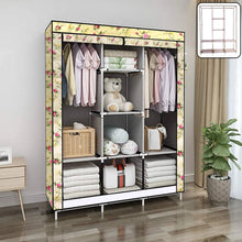 8 Compartment Portable Fabric Wardrobe Closet, Collapsible Wardrobe Racks - justgrabit.in | Just Grab It