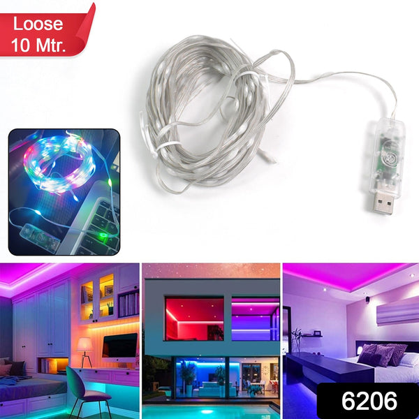 Multi Coloured 10M RGB LED Strip Lights (1 Pc / Loose) - justgrabit.in | Just Grab It
