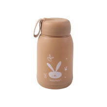 Cute Bunny Print Glass Drinking Brown Bottle (330ML / 1 Pc) - justgrabit.in | Just Grab It