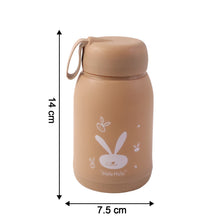 Cute Bunny Print Glass Drinking Brown Bottle (330ML / 1 Pc) - justgrabit.in | Just Grab It
