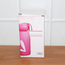 Cute Bunny Print Glass Drinking Brown Bottle (330ML / 1 Pc) - justgrabit.in | Just Grab It