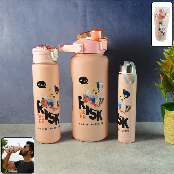 Cartoon printed Water Bottle - (3 Pc / Set) - justgrabit.in | Just Grab It