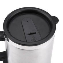 12V Car Charging Electric Kettle Mug (Silver) - Justgrabit Inc.