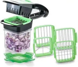 Premium Vegetable Dicer Multi Chopper Set 5 in 1 Cutting Blades - Justgrabit Inc.