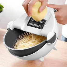 10 in 1 Multifunctional Vegetable Fruits Cutter / Slicer Shredder with Rotating Drain Basket - Justgrabit Inc.