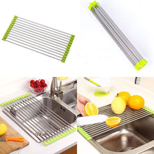 FOLDABLE DRAIN RACK KITCHEN SINK ROLL UP DISH DRYING RACK PORTABLE DISH RACK - justgrabit.in | Just Grab It