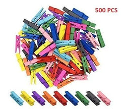 Multipurpose Wooden Clips / Cloth Pegs (Large, 500 Pcs) - Justgrabit Inc.