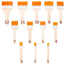 Artistic Flat Painting Brush - Set of 12 - Justgrabit Inc.