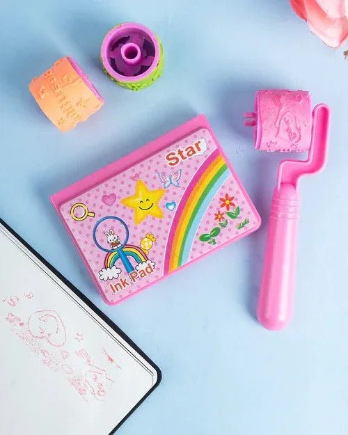 Roller Stamp used in all types of household places by kids and children’s for playing purposes. - Justgrabit Inc.
