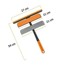 PLASTIC 3 IN 1 ROTATABLE DOUBLE SIDE DESIGN CLEANING BRUSH GLASS WIPER FOR GLASS WINDOW, CAR WINDOW, MIRROR, FLOOR (MULTICOLOR) - Justgrabit Inc.