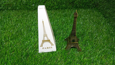 Antique 3D Eiffel Tower Statue - Metal Paris Landmark Decorative Showpiece for Home & Office - Justgrabit Inc.
